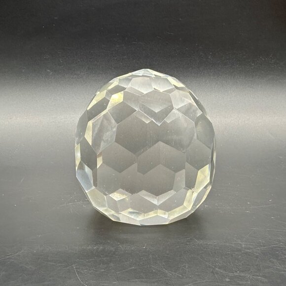 Vintage Faceted Crystal Paperweight AA Importing Clear Glass Japan Decorative - Picture 3 of 11